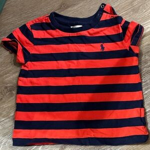 Baby Boys: Ralph Lauren Kids Red and Navy Striped Tee